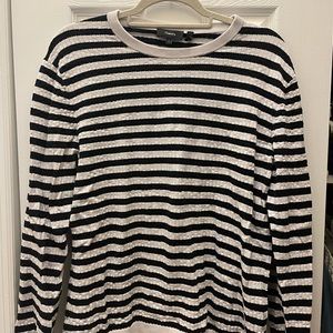 Theory Striped Cotton Sweater
